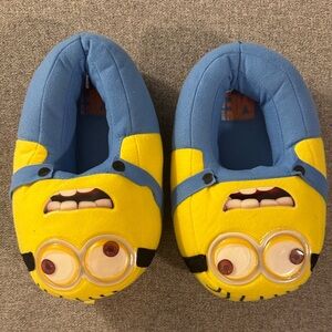 Kids Minion One Piece Slippers - Yellow and Blue